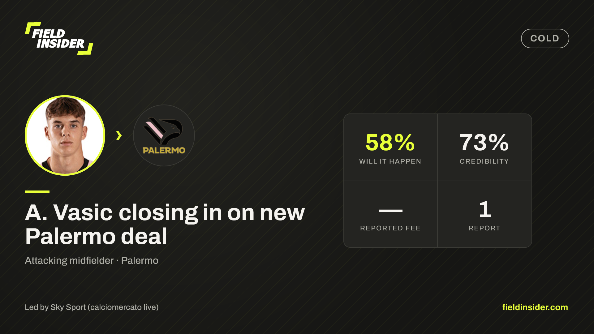 Aljosa Vasic closing in on Palermo move — Field Insider report card