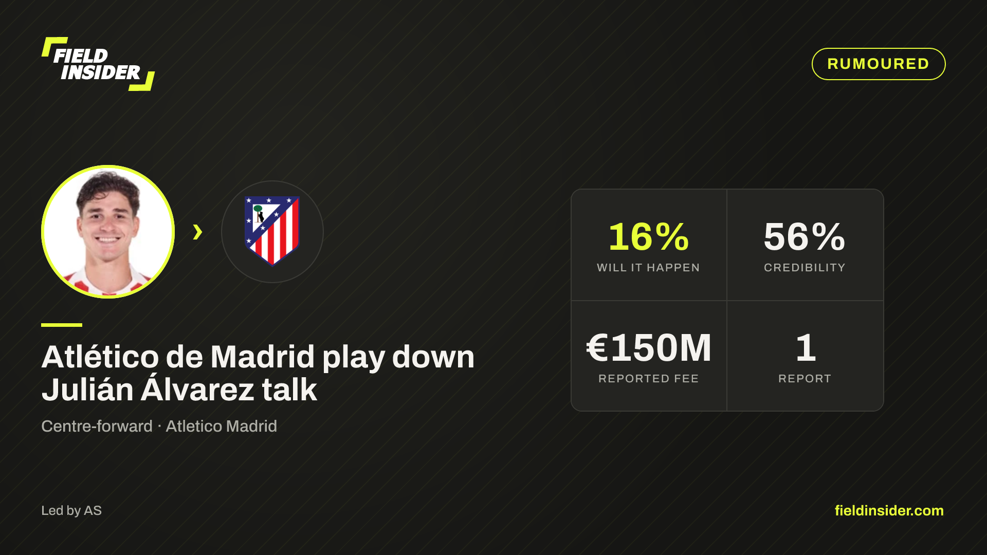 Atlético de Madrid play down Julián Álvarez talk — Field Insider report card