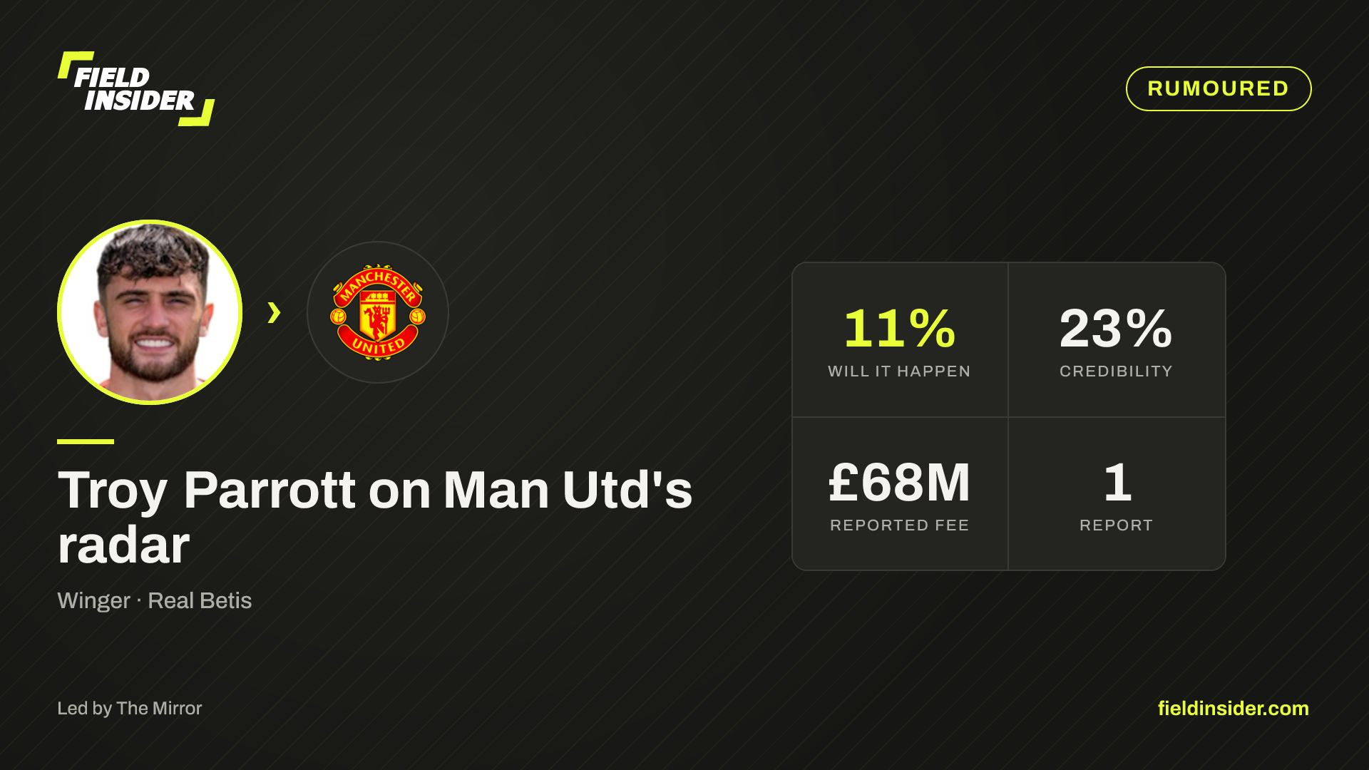Troy Parrott on Man Utd's radar — Field Insider report card