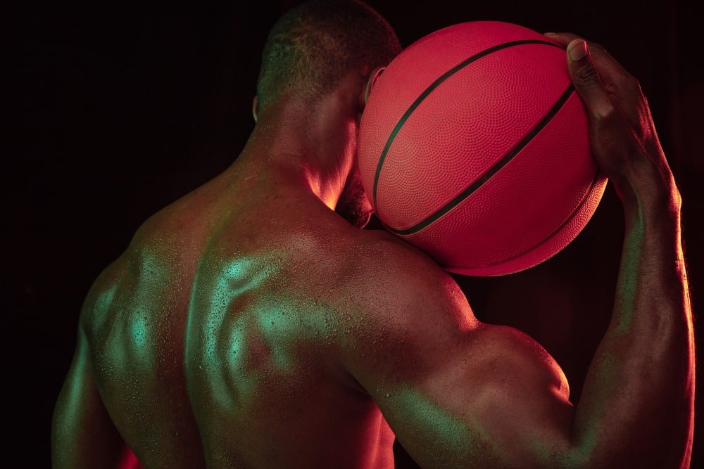Losing weight playing basketball-building muscles
