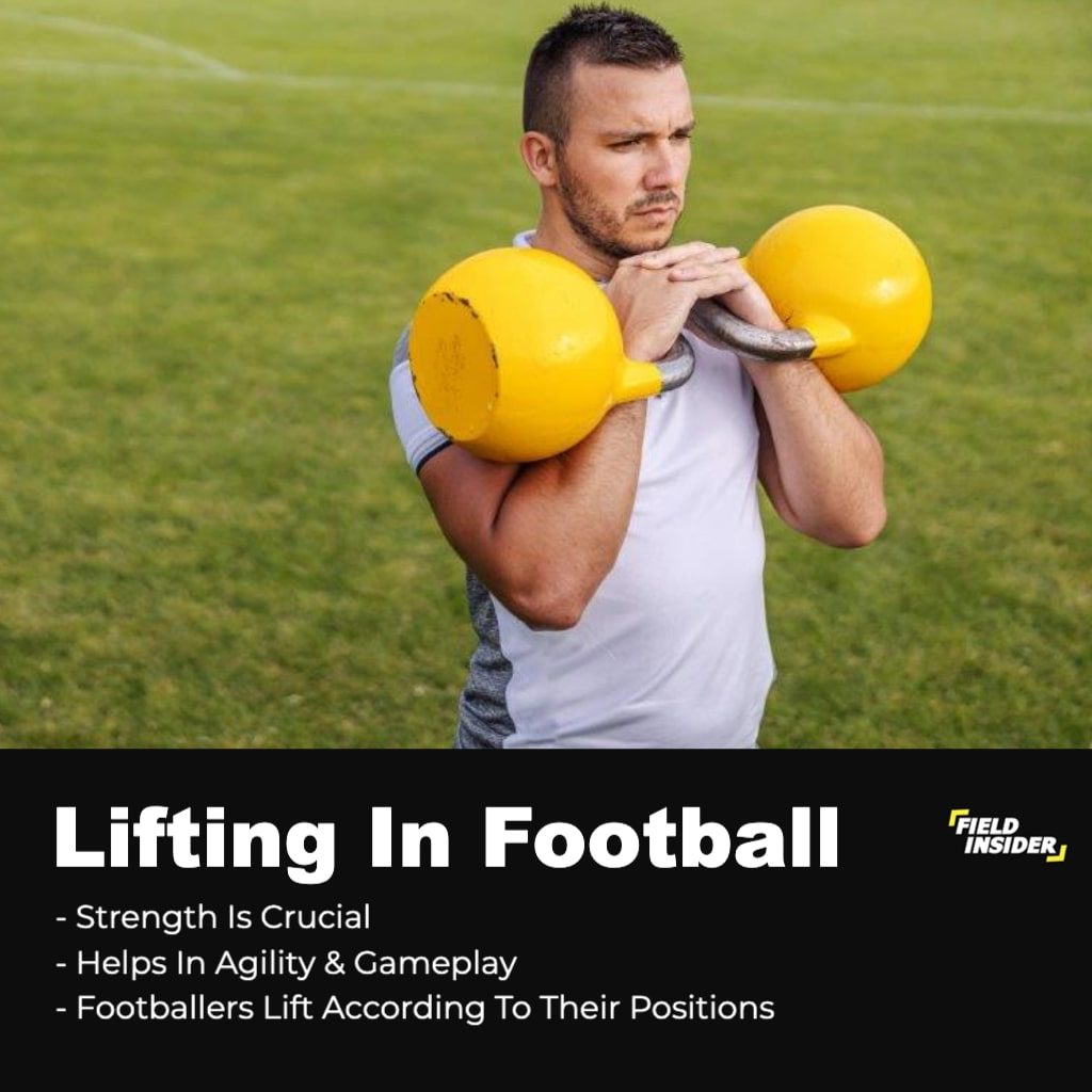 footballer's lift weights