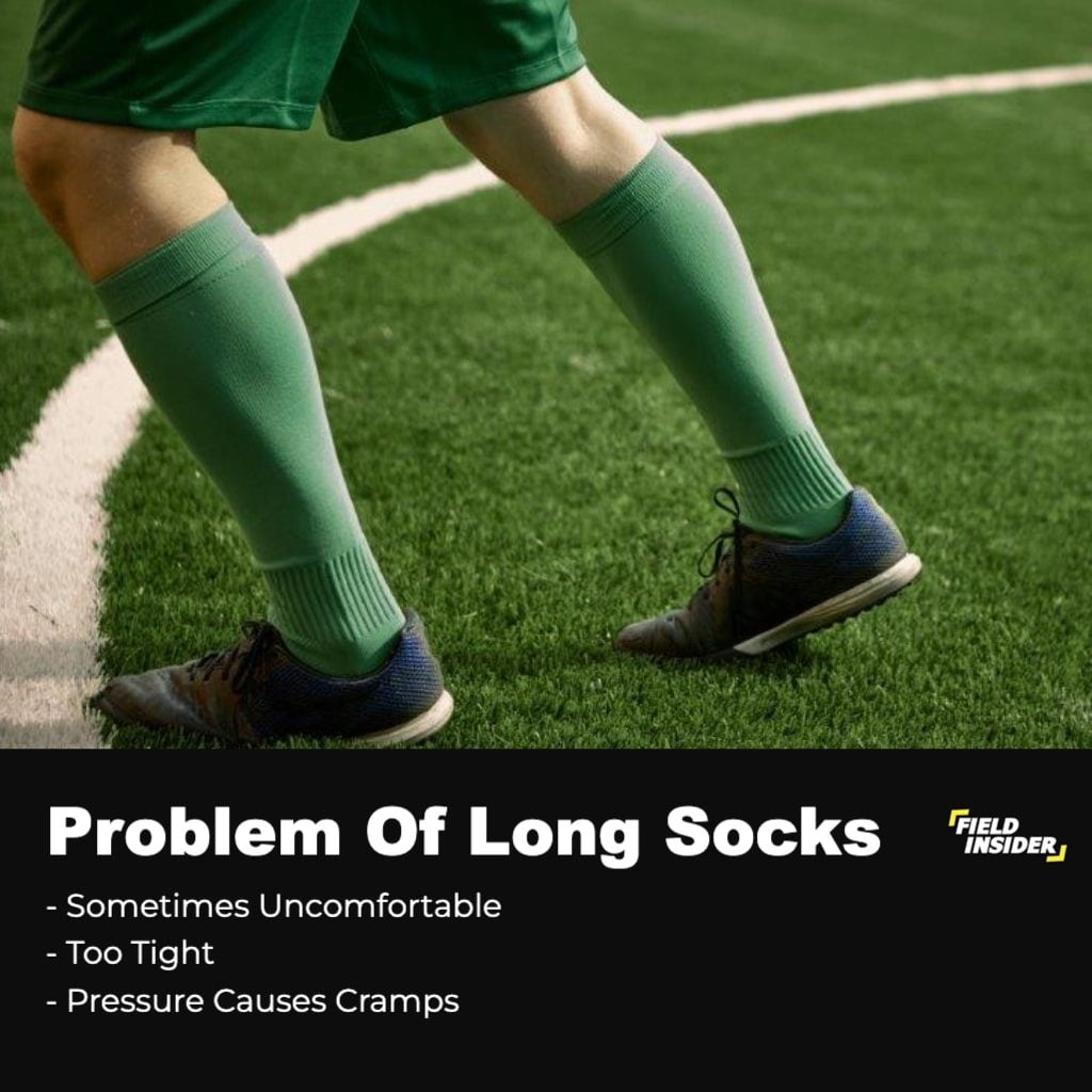 footballers wear long socks problems