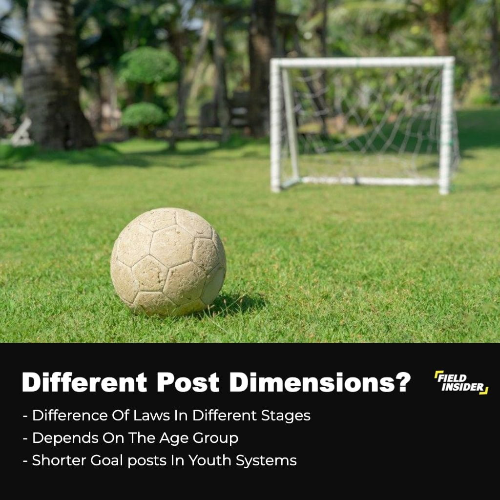 different goal post dimensions
