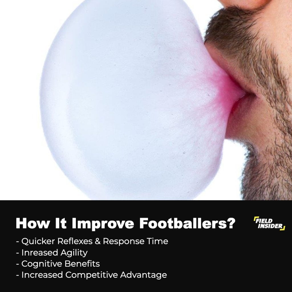 footballers chewing gum
