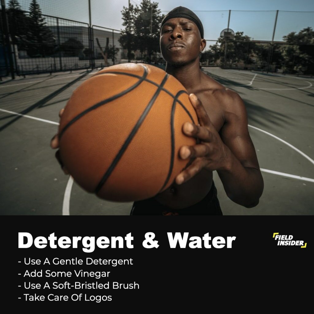 clean a basketball with warm water & detergent