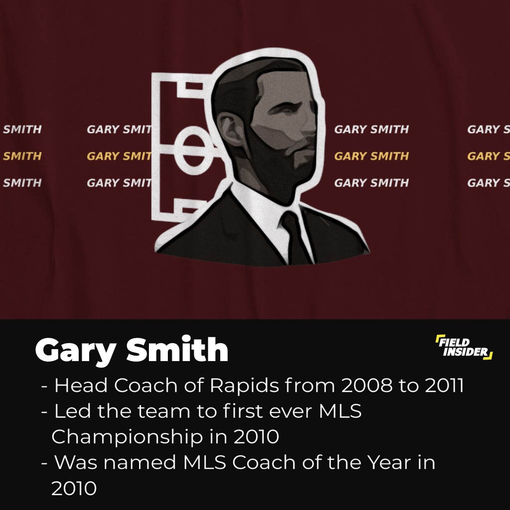 About Gary Smith, the former head coach of the Rapids