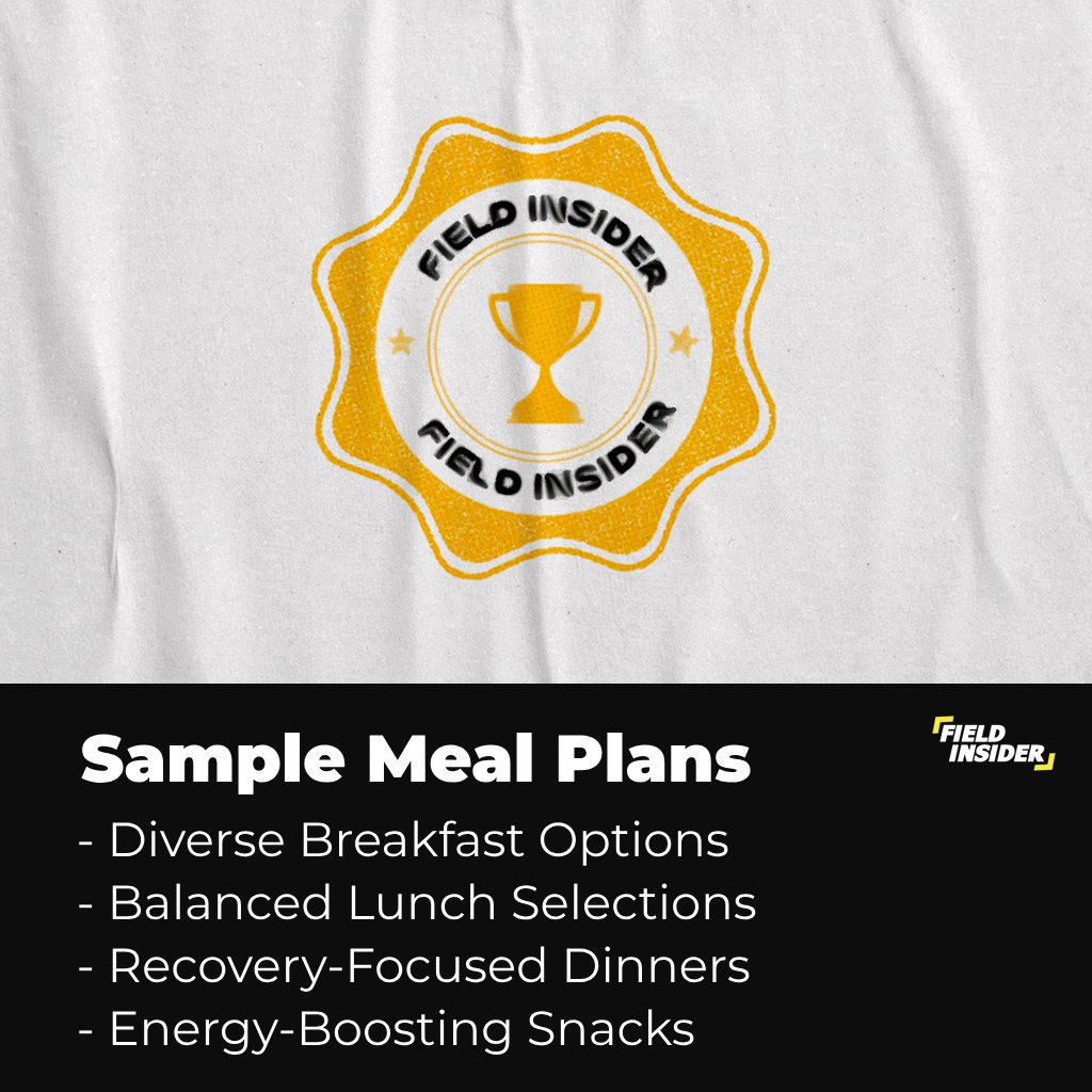 sample meal plans for youth footballers