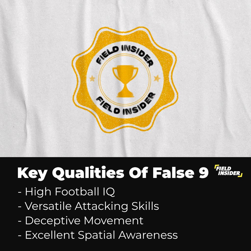 Qualities of false 9 in football